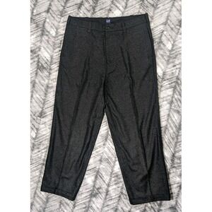 Vintage GAP Pants Men 36x28 Flannel Wool Blend Stretch Baggy Trousers Cuffed 90s